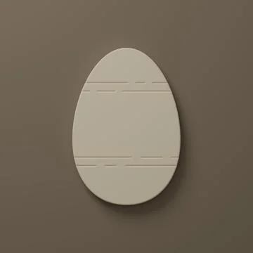 Beige Easter egg icon isolated on brown background. Happy Easter. Minimalis.. 스톡 일러스트