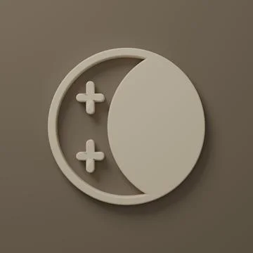 Beige Eclipse of the sun icon isolated on brown background. Total sonar ecl.. Stock Illustration