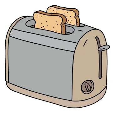 The beige electric toaster Illustrazione stock