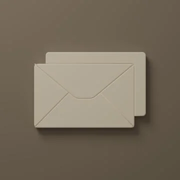 Beige Envelope icon isolated on brown background. Email message letter symb.. Stock Illustration