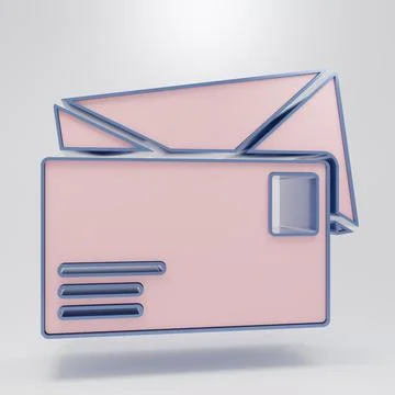Beige Envelope icon isolated on grey background. Email message letter symbo.. Stock Illustration