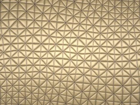 Beige fabric with triangle stitched pattern Stock Photos