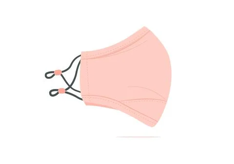 Beige face mask vector isolated on white background ep63 Stock Illustration