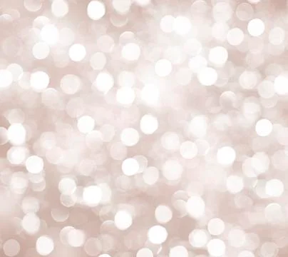 Beige festive blurred bokeh background, decorative, white circles, glitter Stock Illustration