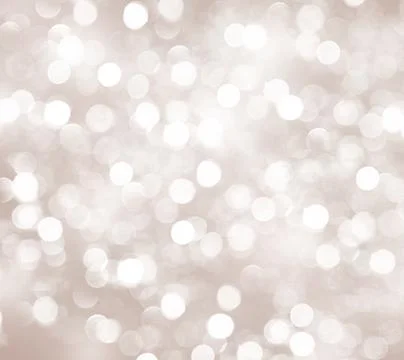 Beige festive blurred bokeh background, decorative, white circles, glitter Illustrazione stock