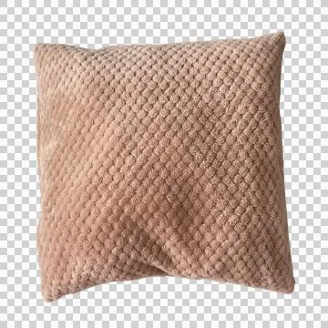 Beige Fluffy Textured Bubble Throw Pillow Isolated on Transparent Background PNG Stock-Fotos