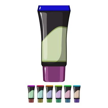 Beige foundation cream cartoon vector graphic Stock Illustration