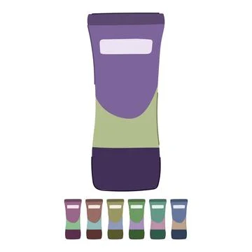 Beige foundation cream vector cartoon graphic Stock Illustration