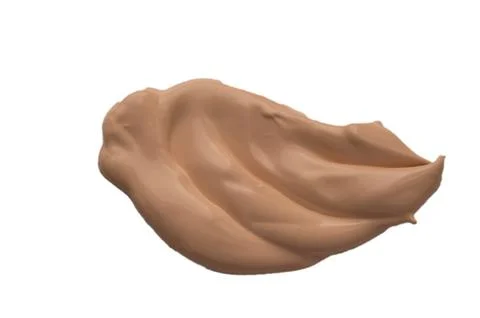Beige Foundation isolated on white background. Skin concealer Foto stock