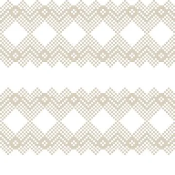 Beige Geometric Argyle Knitting Grid seamless pattern design 库存插图