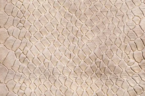 Beige Geometric Embossed Leather Texture Background, Luxury Exotic Pattern .. Stock Photos