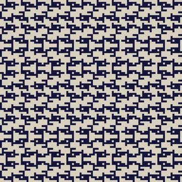 Beige Geometric Textured Knitting Grid seamless pattern design Stock Illustration