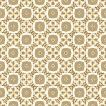 Beige gold seamless pattern. Floral ornamental monochrome  background Stock Illustration