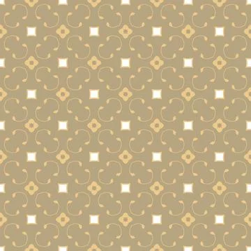 Beige gold seamless pattern. Floral ornamental monochrome  background Stock Illustration