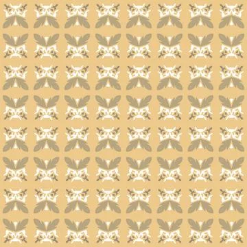 Beige gold seamless pattern. Floral ornamental monochrome  background イラスト素材