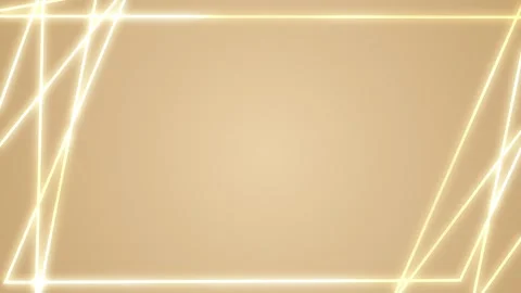 Beige gradient background with glowing golden iridescent thread chaotically Stock Footage 284944075