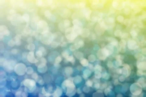 Beige to green abstract defocused background, circle shape bokeh pattern. 库存插图