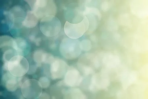 Beige to green abstract defocused background, circle shape bokeh pattern. 库存插图