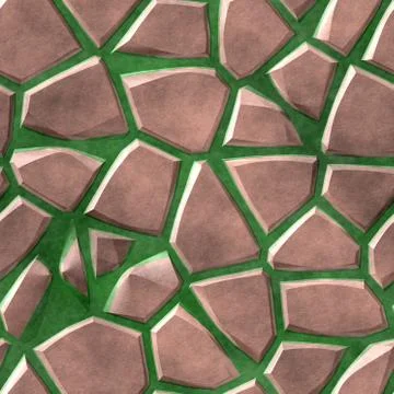 Beige, green seamless paving texture Stock Illustration