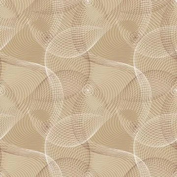 Beige guilloche texture seamless vector pattern Stock Illustration