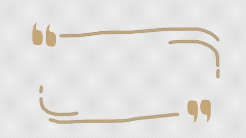 Beige Handdrawn Animated Quote Marks and Lines Stock Footage 330655307