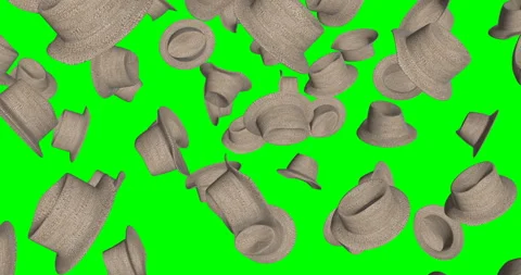 Beige Hat falling slow motion Stock Footage 236920808