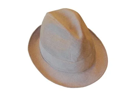 Beige hat isolated on white background for your design Stock Photos