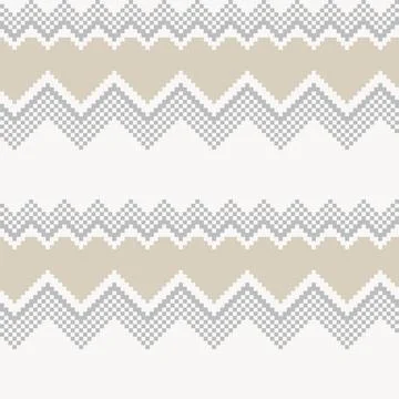 Beige Heart Chevron Knitting Grid seamless pattern design for fashion and h.. Stock Illustration