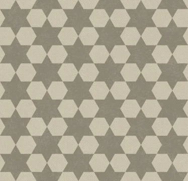 Beige hexagon patterned textured fabric background Stock Illustration