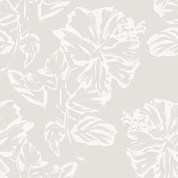 Beige Hibiscus Floral seamless pattern design イラスト素材