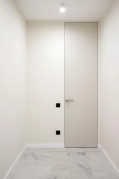 Beige interior door in the room 写真素材