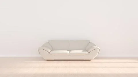 Beige interior with empty wall for mockup Stock Photos