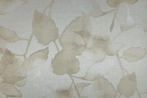 Beige Leaf Pattern Tapestry Texture Background Stock Photos