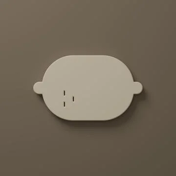 Beige Lemon icon isolated on brown background. Minimalism concept. 3D rende.. Stock Illustration