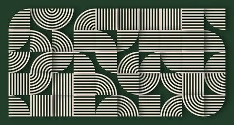 Beige Line Geometric Abstract Pattern Stock Illustration