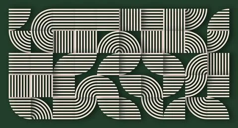 Beige Line Geometric Abstract Pattern Stock Illustration