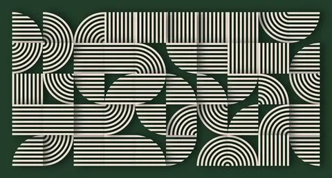 Beige Line Geometric Abstract Pattern Stock Illustration