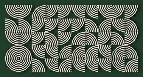Beige Line Geometric Abstract Pattern Stock Illustration
