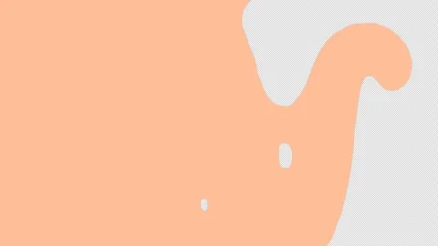 Beige liquid. Drops of peach cream. Black ink. Loop animation Stock Footage 258188613