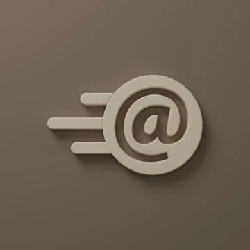 Beige Mail and e-mail icon isolated on brown background. Envelope symbol e-.. Stock Illustration