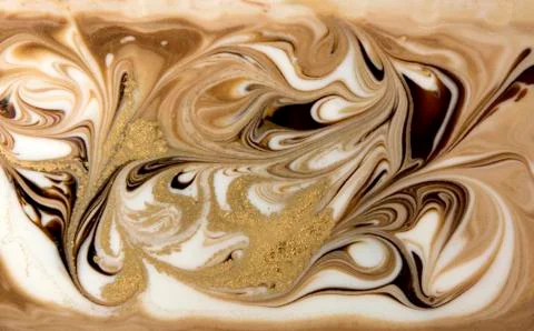 Beige marbling pattern. Golden marble liquid texture. Illustrazione stock