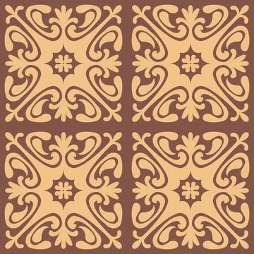 Beige monochrome seamless pattern with intricate organic pattern, illustratio Stock Illustration