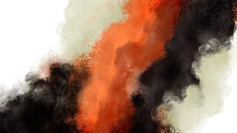 Beige, Orange, Brown, Black, Fall watercolor background Stock Illustration