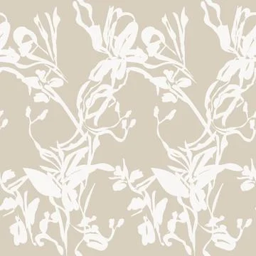Beige oriental, Floral Rectangle pattern design Illustrazione stock