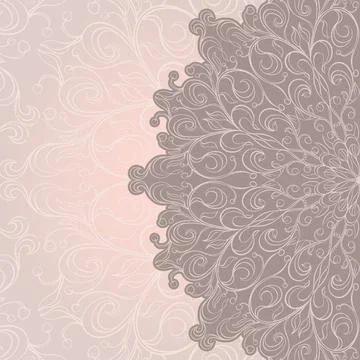 Beige ornamental background Illustration