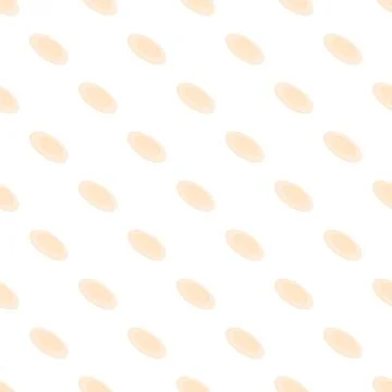Beige oval dish dinnerware seamless pattern design Stockillustratie