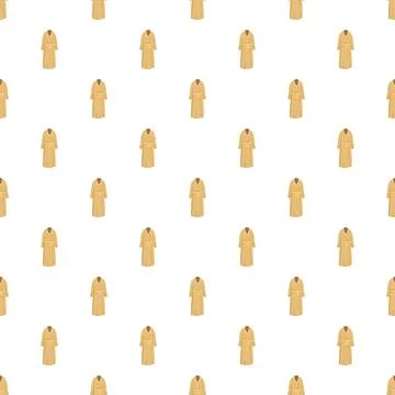 Beige overcoats repeating seamless pattern clothing background 库存插图