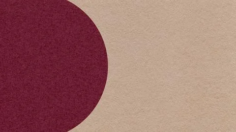 Beige paper texture background with dark wine semicircle and copy space for.. Stock Photos