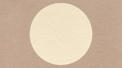 Beige paper texture background with light cream circle and copy space for ban 스톡 사진