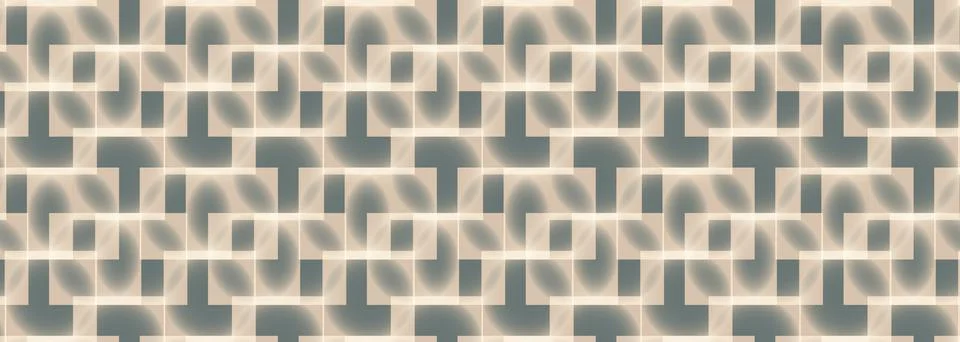 Beige pattern with layered square forms and blurred oval gradients forming an Stock Illustration